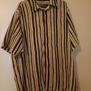 Log-in uomo mens 3xl brown/yellow shirt